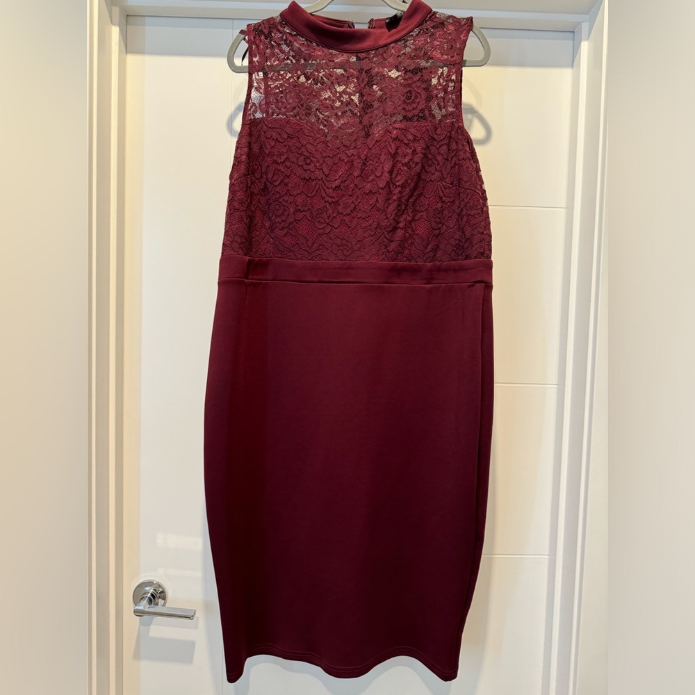 AX Paris Dress- wine colored- size 24